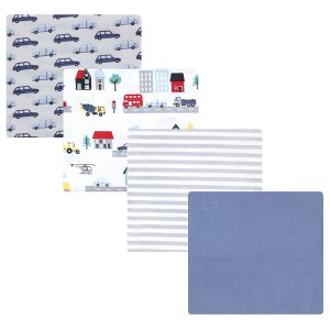 Luvable Friends Hudson Baby Flannel Receiving Blankets 4pk - 1 of 2