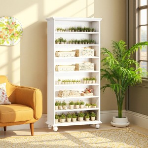 UbMelt 9-Tier Bookcase Modern Freestanding Bookshelf with LED Lights & Wood Legs for Living Room,Bedroom,Office - 1 of 4