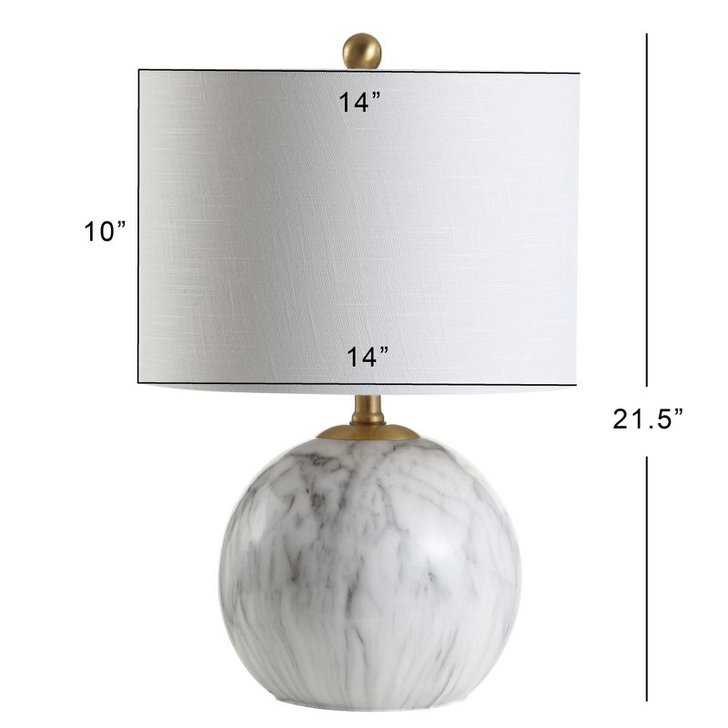 JONATHAN Y Luna Faux Marble Resin LED Table Lamp, 3 of 9