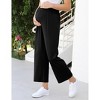 Clearlove Maternity High Waisted Wide Leg Pants with Elastic waistband Comfortable Stretch Palazzo Pants for Pregnant Women - 4 of 4