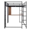 Sapphtopaz Full Metal High Loft Bed with 1 Desk, Safety Guardrail & 2 Storage Shelves, Versatile Gaming Loft for Kids, Teens & Gamers, Space-Saving - 4 of 4