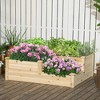 Outsunny 3 Tier Raised Garden Bed, Wooden Raised Flower Bed, Outdoor Planter Box Kit for Vegetables, Herbs, Flowers, 42.5" x 34.75" x 14.25", Natural - 2 of 4