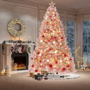 Christmas Tree, with Sturdy Metal Stand & Realistic Branch Tips, Slim Skinny Xmas Holiday Decoration for Home, Office, Rose Gold - 1 of 4