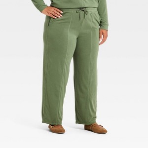 Women's Mid-Rise Fleece Tapered Ankle Sweatpants - Universal Thread™ - 1 of 3
