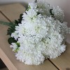 Allstate Floral 14" Green/White Flowering Chrysanthemum Artificial Floral Arrangement - 2 of 3