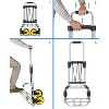 Mount-It! Folding Hand Truck and Dolly, 264 Lb Capacity Heavy-Duty Luggage Trolley Cart With Telescoping Handle and Rubber Wheels - 3 of 4