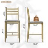 Bar Stools Set of 4, Modern Velvet Bar Chair with Back & Thick Cushion, Upholstered Counter Height Bar Stools with Footrest for Kitchen Island, - 2 of 4