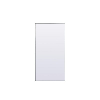 Elegant Lighting Metal Frame Rectangle Full Length Mirror 30x60 Inch in Silver