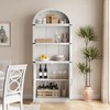 71" Tall Arched Bookshelf, 5 Tier Wooden Bookcase with Open Shelves, Freestanding Display Storage Cabinet for Living Room Home Office - 2 of 4