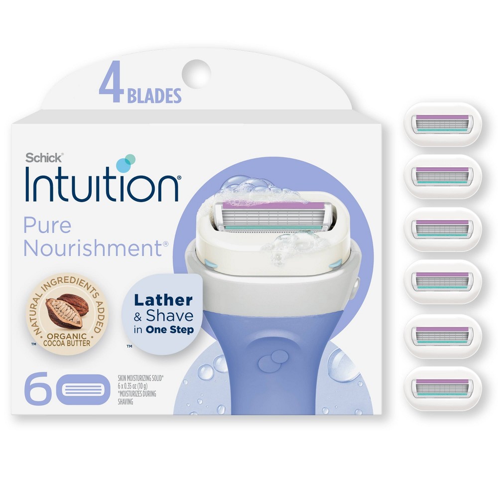 Photos - Razor / Razor Blade Schick Intuition Pure Nourishment Women's Razor Blade Refills - 6ct