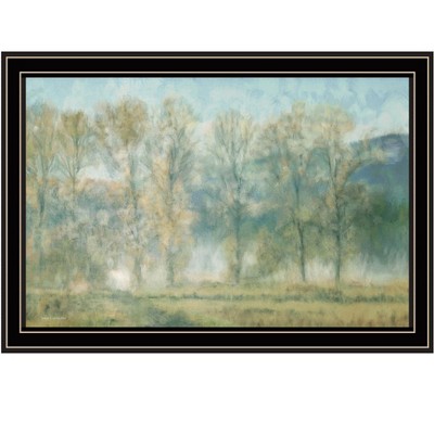 HomeRoots Peaceful Tree Line Black Framed Print Wall Art