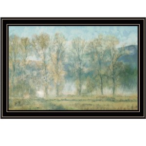 HomeRoots Peaceful Tree Line Black Framed Print Wall Art - 1 of 4
