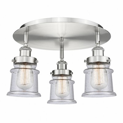 Canton - 3 Light Flush Mount In Industrial Style-9 Inches Tall and 17 Inches Wide
