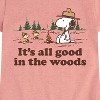 Girls' - Peanuts - All Good In The Woods Fitted Short Sleeve Graphic T-Shirt - 2 of 4