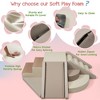 Whisen 7-Piece Kids Tongue-Shaped Soft Foam Crawling and Climbing Toy Set & Soft Play Equipment, Suitable as a Gift, Indoor or Outdoor Use - Brown - 3 of 4