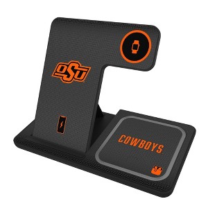 Keyscaper Oklahoma State University Cowboys Linen 15-Watt 3 in 1 Charging Station - 1 of 4