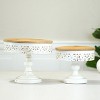 VIP Metal 10.04 in. White Round Trays Set of 2 - 2 of 4