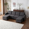 EROMMY 6 - Piece Modular Sectional Couch, Modular Couches and Sofas Sectional with Storage for Living Room - 2 of 4