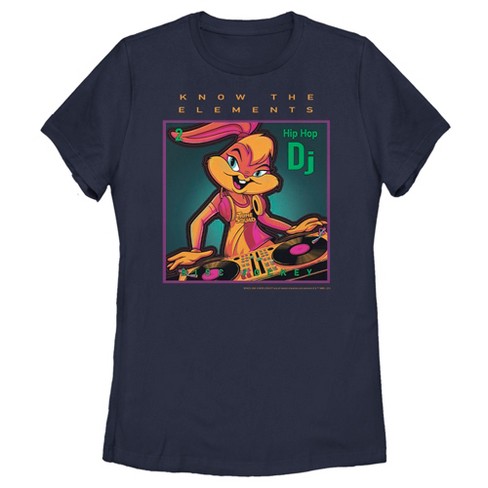 Women's Space Jam: A New Legacy Lola Bunny DJ T-Shirt - Navy Blue - X Large