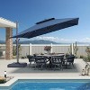 PURPLE LEAF Outdoor Cantilever Umbrella with Base Large Patio Umbrella Windproof Heavy Duty Hanging Offset Umbrella for Garden Outdoor Pool - 2 of 4