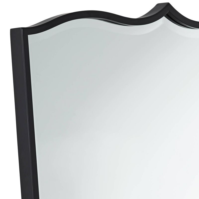 Uttermost Gaylia Satin Black 27" x 36 3/4" Curve Top Mirror, 3 of 8