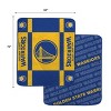 NBA Golden State Warriors 60"x70" Reverse Block Wordmark Double Sided Flannel Fleece Blanket - 3 of 3