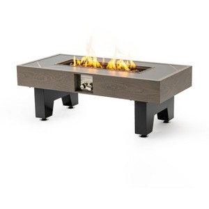 42-Inch Outdoor Wood Grain Gas Fire Pit Table, Patio Heater for Backyard & Deck - 1 of 4