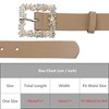 INSPIRE CHIC Women's Rhinestone Buckle Belts Faux Leather Waistband Belt 1Pc - 4 of 4