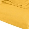 HomeRoots California King Gold Cotton Basketweave Geometric Blanket - 4 of 4