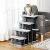 SKYONE Cat Stair Steps with Soft Flannel, Scratching Post & Hanging Ball - Joint-Friendly Pet - 2 of 4