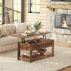 Coffee Table, 39" Lift Top Coffee Table with Hidden Compartment and Storage Shelf - 2 of 4