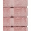 Premium 100 Cotton Bath Towels, Soft Absorbent 4 - Piece, Pink Sized 27 By 54 Inches - 3 of 4