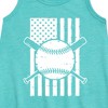 Girls' - Instant Message - Baseball Flag Graphic Sleeveless Aline Dress - 2 of 4