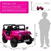 12V Ride on Truck Car for Kids, Electric Ride on Car with Remote Control, MP3, LED Lights, Double Doors, Safety Belt, for Boys Girls - 4 of 4