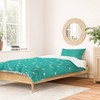 King Little Arrow Design Co Sandpipers Duvet Set Teal - Deny Designs: 300 Thread Count, Microfiber, King Size - image 2 of 4