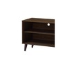 Chic Crate-Modern Amidon Media Console – 63In TV Stand w/ 2-Shelf & 1-Cabinet Storage, Fits 55-63In TVs (Walnut/White) - 4 of 4