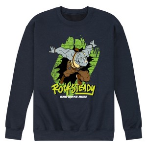 Men's - Teenage Mutant Ninja Turtles - Rocksteady Character Graphic Fleece Sweatshirt - 1 of 4