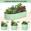 Outdoor Raised Planters,Planter Garden Boxes,Outdoor Raised Garden Bed,Bottomless Galvanised Steel Planter Box for Plants Flowers Herbs Vegetables - 4 of 4