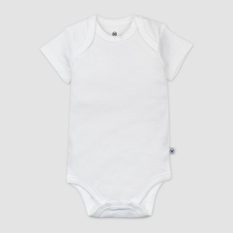 Honest Baby 5pk Organic Cotton Short Sleeve Bodysuit - Gray, 2 of 6