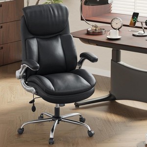 Ora Maison Big and Tall Executive Office Chair, BIFMA-Certified Heavy Duty Desk Chair with Adjustable Lumbar Support, Wide Seat & Padded Armrests - 1 of 4