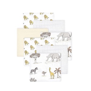 Little Treasure Hudson Baby Cotton Poly Flannel Receiving Blankets 7Pk Multipack - 1 of 2