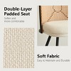 Set of 2 Rattan Back Counter Bar Stools,Double Layer Paded Counter Height Chairs for Dining Room,Island,Home Bar-Tanpinhause - 3 of 4