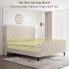 Bed Frame with Tufted Wingback Headboard Elegant Upholstered Bed Frame , Noise-Free, Easy Assembly - 4 of 4