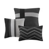 Lyngins 7-Piece Faux Suede Comforter Set – Colorblock Design, Hypoallergenic, Includes Shams, Pillows & Bed Skirt, Bedding Set for Cabin/Lodge Decor - 2 of 4