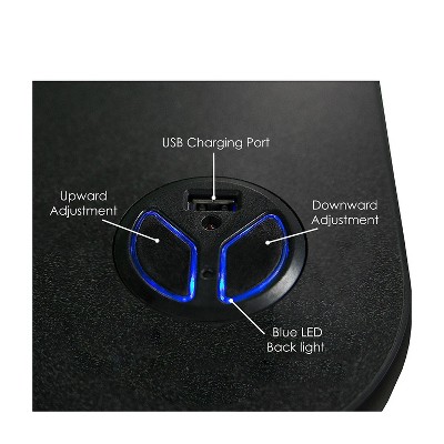 PowerPro 40" Black Electric Adjustable Standing Desk Converter with USB