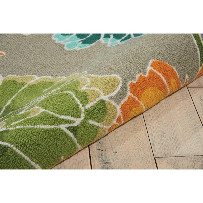 Handmade Rectangular 8' x 10' Gray Stain-Resistant Synthetic Rug