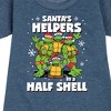 - Teenage Mutant Ninja Turtles - Santas Helpers In A Half Shell Graphic Short Sleeve Fleece Dress - 2 of 4