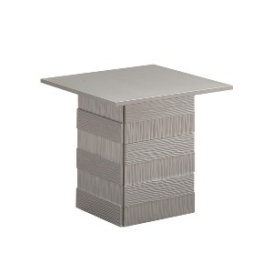 Kings Brand Furniture Madison Modern Pedestal Base Wood End Table, Champagne - 1 of 3