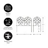 Plow & Hearth Scrollwork Wrought Iron Edging with Ground Stakes and Gunmetal Finish - 3 of 4