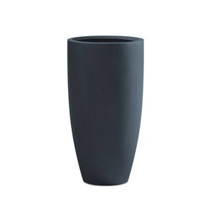 Rosemead Home & Garden Concrete Outdoor Planter Pot Black 13.39"x13.39"x23.62" - 1 of 3